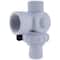 Swim Central 6.25" White HydroTools Swimming Pool & Spa Standard Right Outlet 3-Way Ball Valve